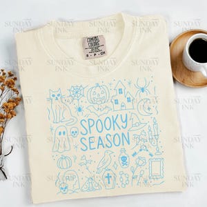 Spooky Season T-Shirt PNG Design Halloween Digital Instant Download Spooky Sublimation Halloween Doodle Hand Drawn Trendy Clipart 300 DPI