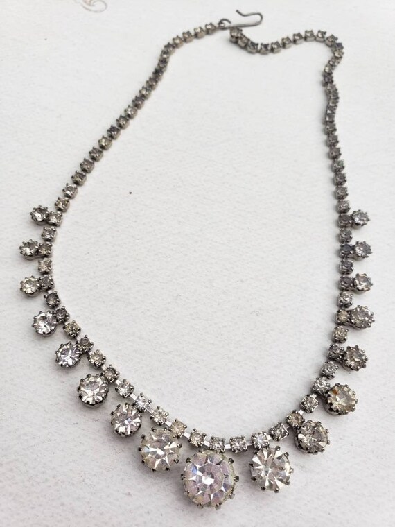 Vintage rhinestone choker - image 1