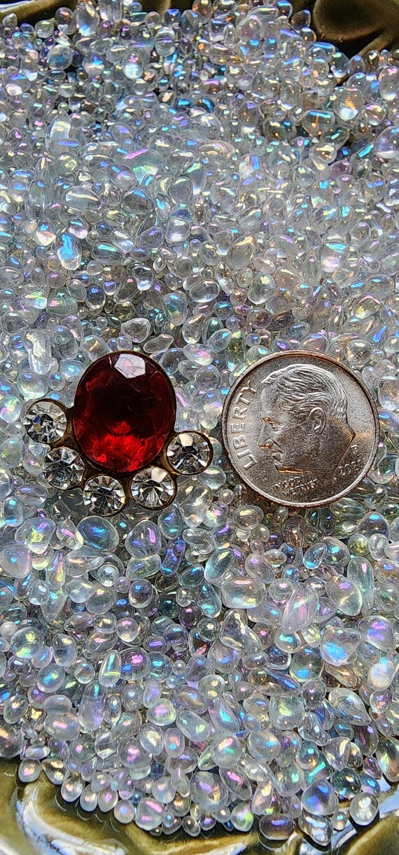 Vintage rubi red rhinestone earrings - image 2