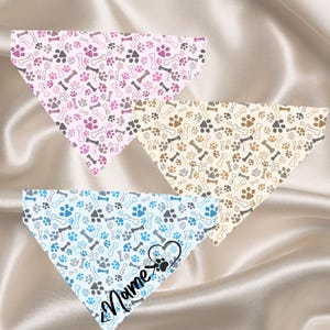 Paws Bandana / Plain or Personalised