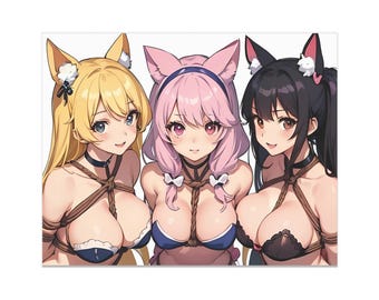 Kawaii Anime Art Print: Girly Room Decor, Otaku Gift