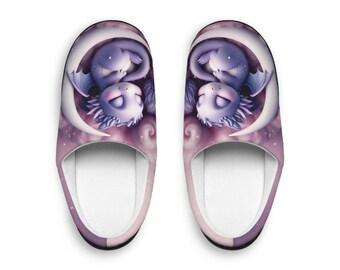 Przytulne kapcie Dragon: antypoślizgowe kapcie z polarową wyściółką