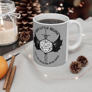 DM&#39;s Little Helper Coffee Mug, Funny DnD Gift for Dungeon Master, RPG Roleplaying Mug, Dungeons and Dragons Tabletop Gamer Cup