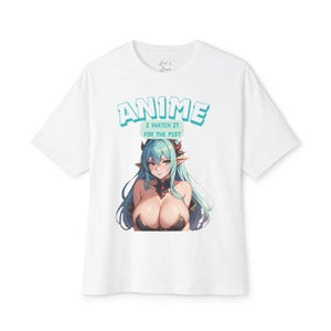 Anime Lovers Unisex Oversized Tee, Funny Graphic T-Shirt, Casual Otaku Streetwear, Gift for Anime Fans, Kawaii Comfort Wear