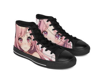 Sneakers alte in tela stile anime: moda streetwear otaku