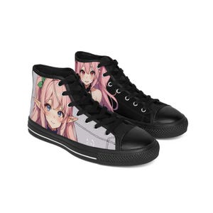 Anime Sneakers | High Top Men's Shoes | Trendy Otaku Footwear | Unique Gift for Anime Lovers | Cool Streetwear Style