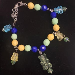 Gummy Bear Bracelet: Handmade Kawaii Beaded Y2K Jewelry