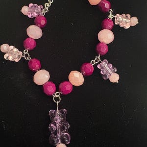 Gummy Bear Charm Bracelet: Handmade Kawaii Beaded Jewelry
