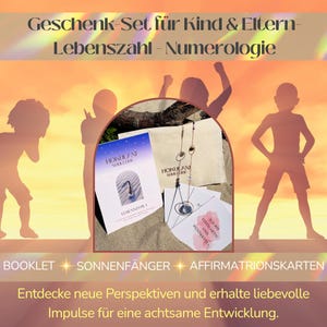 Coffret de numérologie pour enfants et parents, guide des nombres de vie, cartes d'affirmation, attrape-soleil, cadeau spirituel, cadeau de naissance