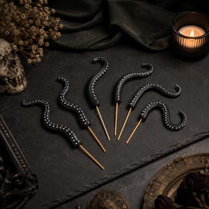 Octopus Plant Stakes, Gothic Plant Decor, Tentacle Plant Stakes, Halloween Planter Decor, Succulent Pot Accessories, Set of 7
