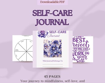 Self-Care Journal PDF | Minimal Wellness Planner | Gratitude & Goals Tracker | Printable A4 for Mindful Living | Instant Download