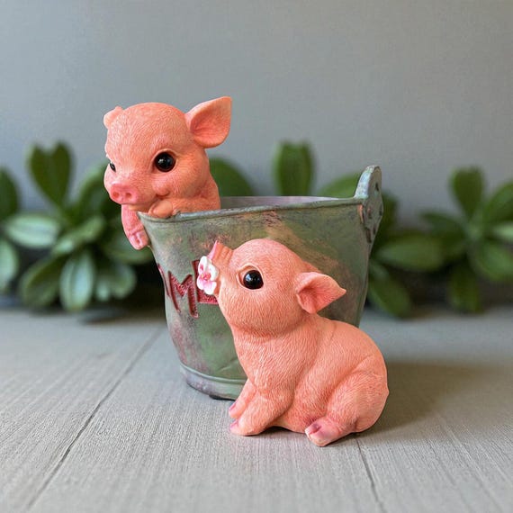 手作りの子豚の置物 小さくて精巧な素朴な - Etsy 日本