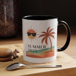 Summer Vibes Coffee Mug, Accent Mug, Beach Theme, Gifts for Coffee Lovers, Seasonal Decor, Summer 2025
