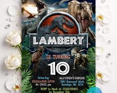 Editable Dinosaur Birthday Invitation, World Dinosaur Invitation, T-Rex Party Invite, Dino Park Birthday Invite, Digital Canva