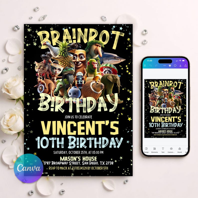brainrot birthday invitation, brainrot party invite, brainrot aesthetic birthday, edgy birthday invitation, grunge party invitation, weirdcore birthday invite, horrorcore birthday card, alt aesthetic invitation, brainrot digital invite, surreal birthday template, creepy cute birthday invite, dark humor birthday card, digital birthday invite brainrot, y2k horror invitation, tumblr core birthday invite, unique aesthetic party invite, printable brainrot invitation, teen alt birthday invite