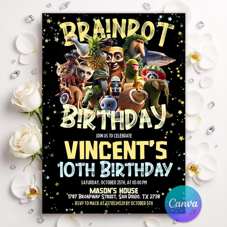 brainrot birthday invitation, brainrot party invite, brainrot aesthetic birthday, edgy birthday invitation, grunge party invitation, weirdcore birthday invite, horrorcore birthday card, alt aesthetic invitation, brainrot digital invite, surreal birthday template, creepy cute birthday invite, dark humor birthday card, digital birthday invite brainrot, y2k horror invitation, tumblr core birthday invite, unique aesthetic party invite, printable brainrot invitation, teen alt birthday invite