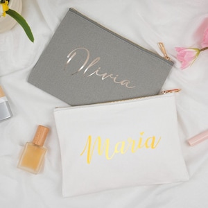 Personalized Makeup Bag, Best Gifts for Her,Maid of Honor Proposal, Bridal Party, Wedding Gifts for Her,Custom Cosmetic Bags, Birthday Gift