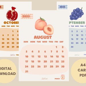 2025 August-December Calendar PDF Printable