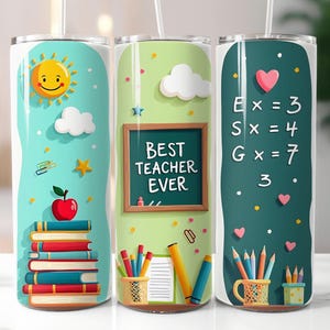Teacher Tumbler Wrap, Sublimation Tumbler Wrap for Teachers, Back to School PNG, 20oz Skinny Tumbler Wrap, Teacher Appreciation Tumbler Wrap