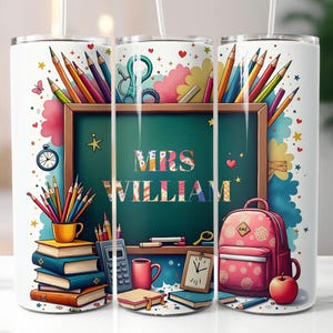 Customizable Teacher Appreciation Gift 20 oz Skinny Tumbler Sublimation Design PNG - Instant Digital Download, Teacher Tumbler Wrap design