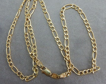 DURAGOLD Signed 14k Fine  Gold Large Link 18" Chain Necklace 3.9 grams    SBO15