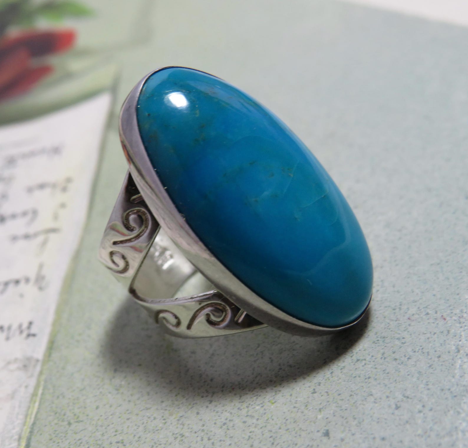 JAY KING DTR Sterling Silver & Sleeping Beauty Turquoise Ring Size 5.3 ...