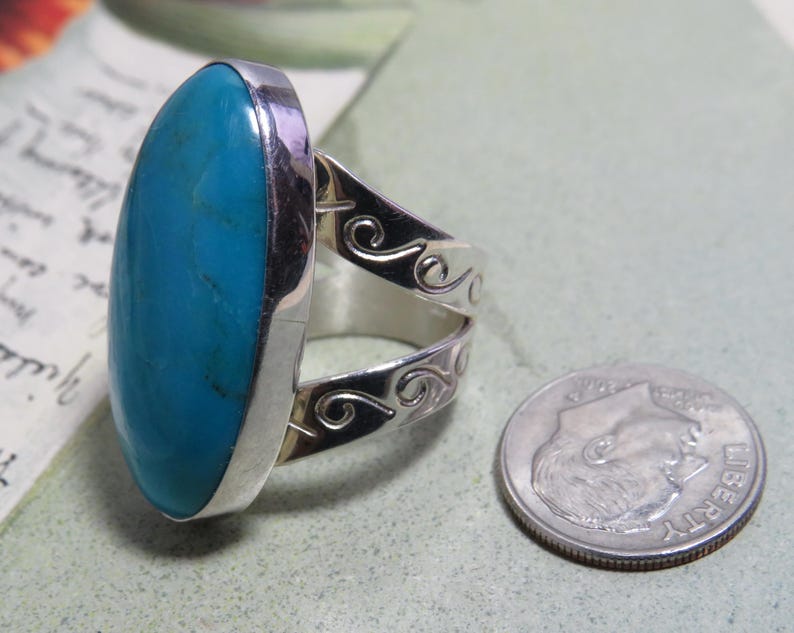 JAY KING DTR Sterling Silver & Sleeping Beauty Turquoise Ring Size 5.3 ...