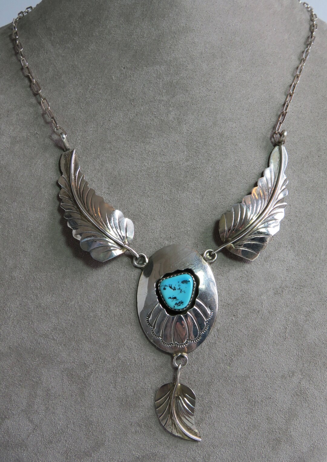 アクセサリー feather21&19chain with Turquoise 51NKGrTaGGL