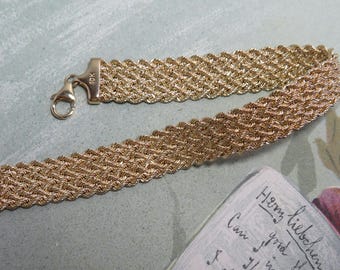 10k Fine Yellow Gold Woven Link Bracelet 7.5 grams  ZG9