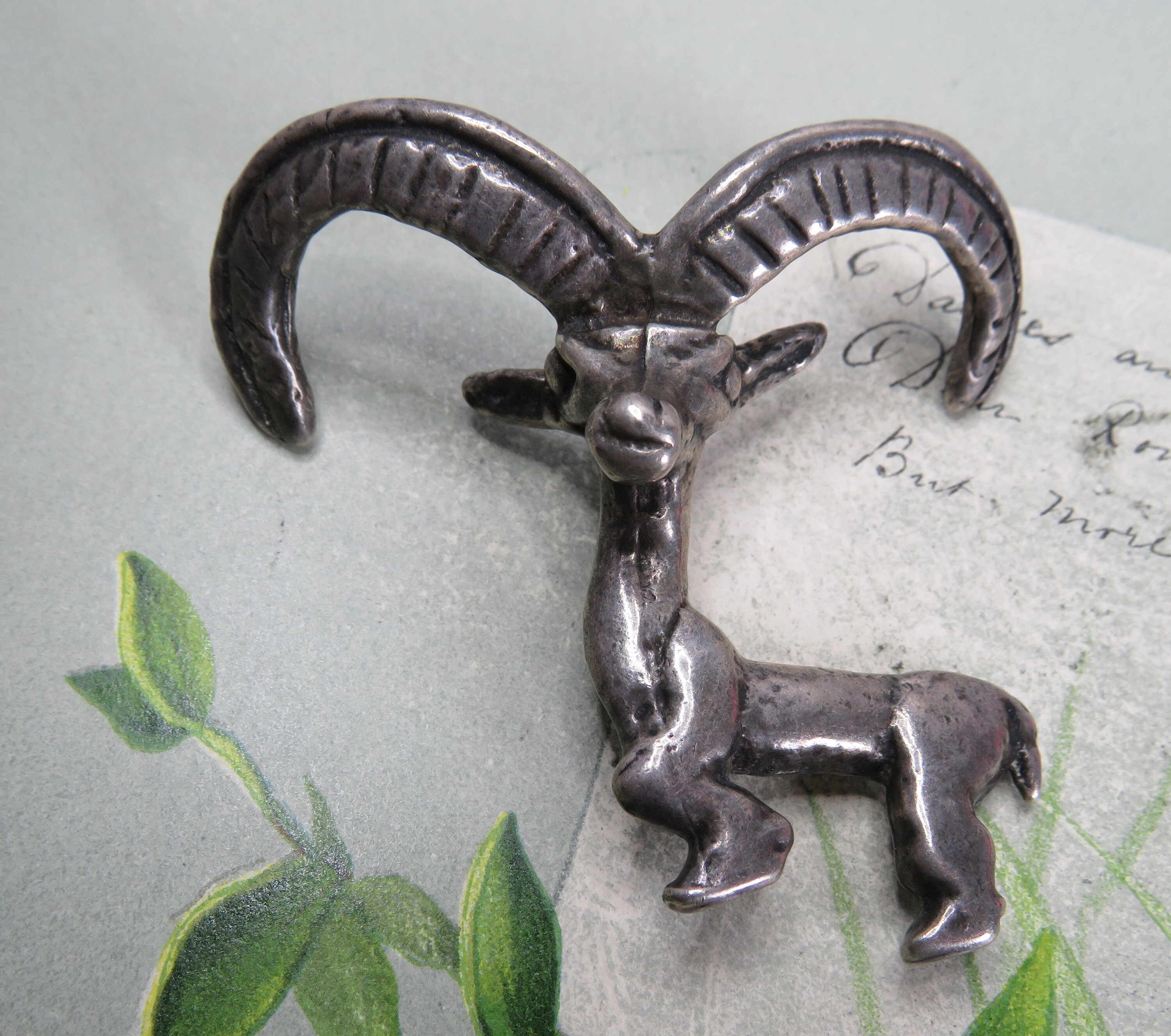 Metropolitan Museum of Art MMA Replica Silver Tone IBEX or