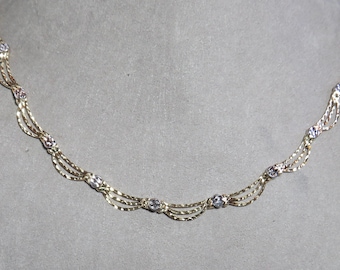10k Fine Yellow and White Gold 17" Necklace 11.5 grams  ZG8