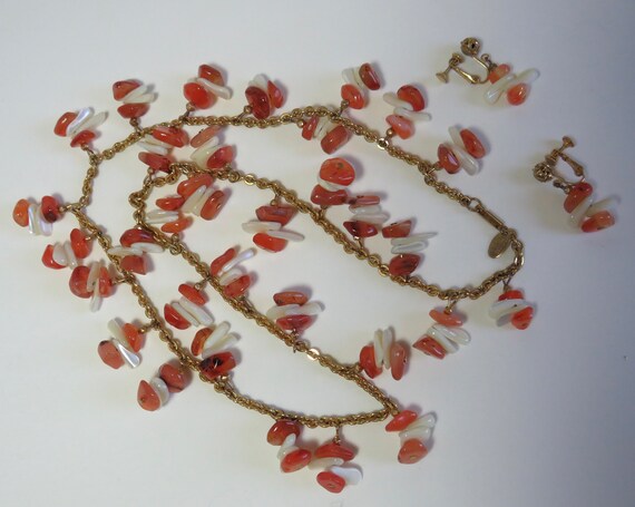 MIRIAM HASKELL Signed Mother of Pearl & Quartz Ch… - image 9