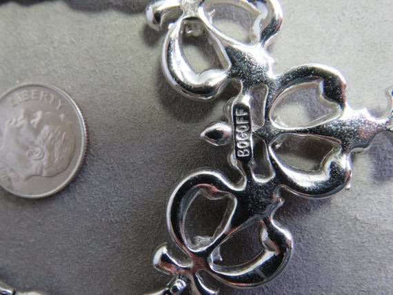 BOGOFF Signed Topaz Yellow & Clear Rhinestone Cho… - image 5