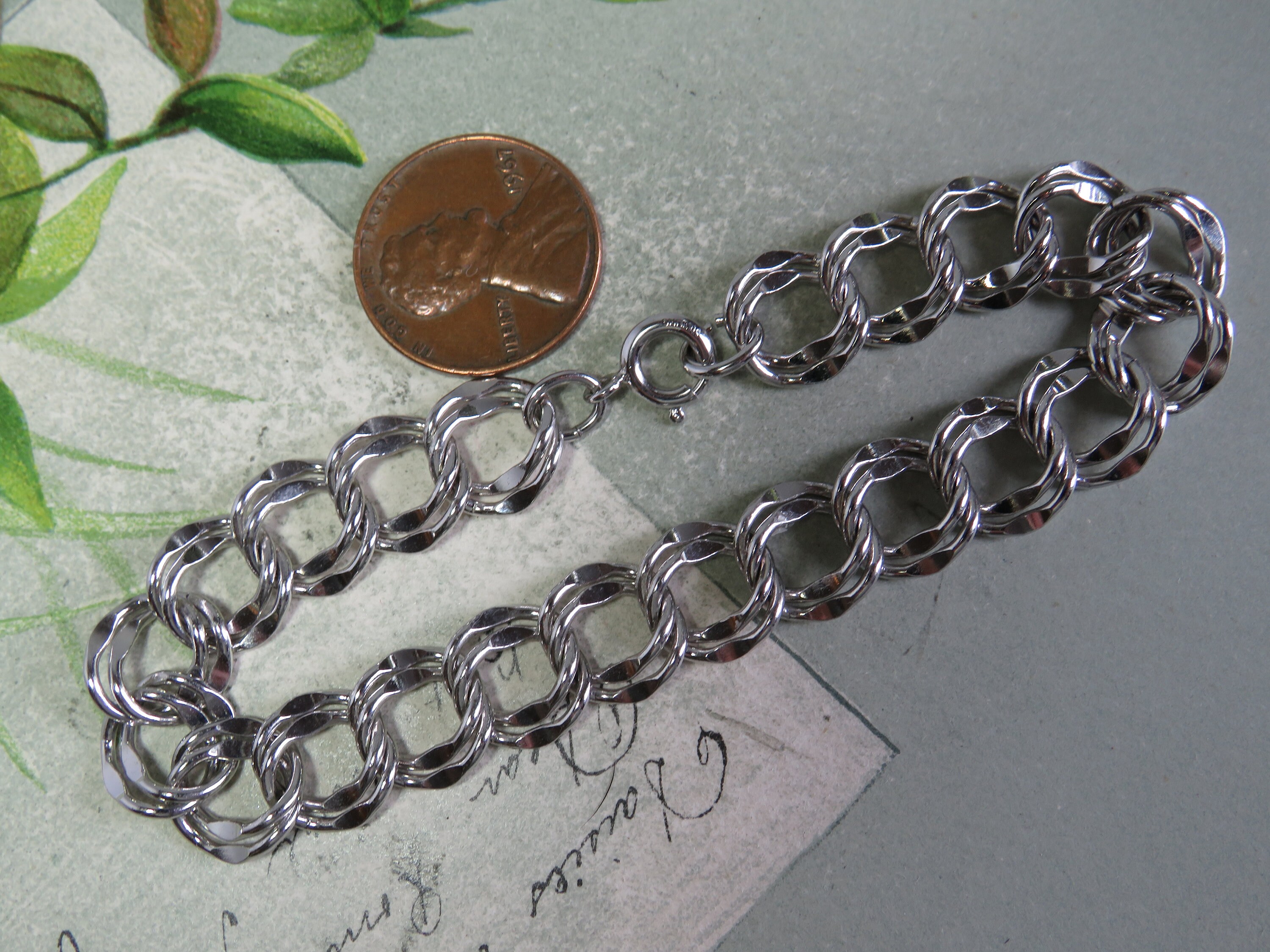 No.598 double chain bracelet：シルバー ブレスレット Garden of Eden ガーデンオブエデン ダブル カーブ チェーン