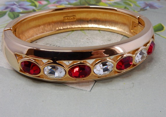 DANIEL SWAROVSKI D.S. Co. Signed Red Rhinestone H… - image 5