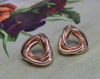 14k Fine Yellow Gold Post Love Knot Earrings 4.8 grams    ZAB38