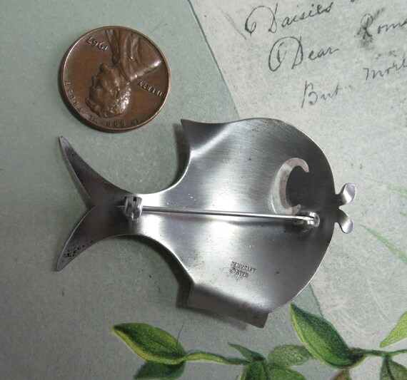 Sterling Silver Fish Brooch by BEAUCRAFT 925   UB… - image 3