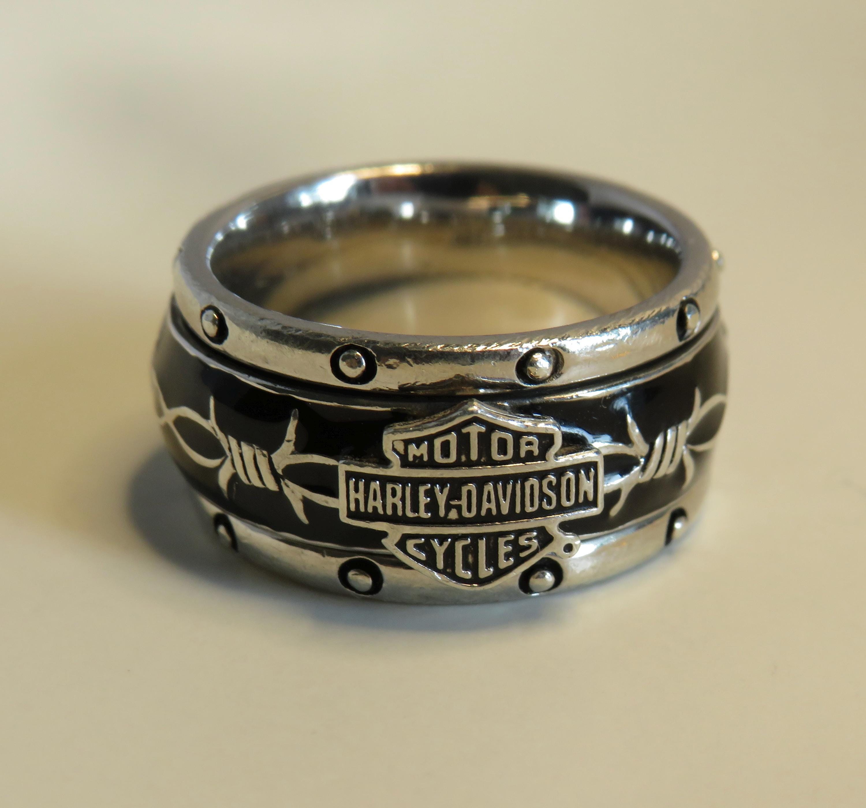 Sterling Silver HARLEY DIVIDSON Spinner Ring Sz 7.3/4. ZAB11 - Etsy