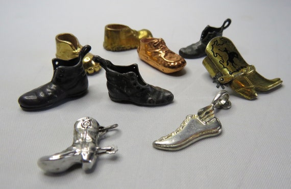 9 Sterling Silver Shoe Charms for Bracelet Destas… - image 2