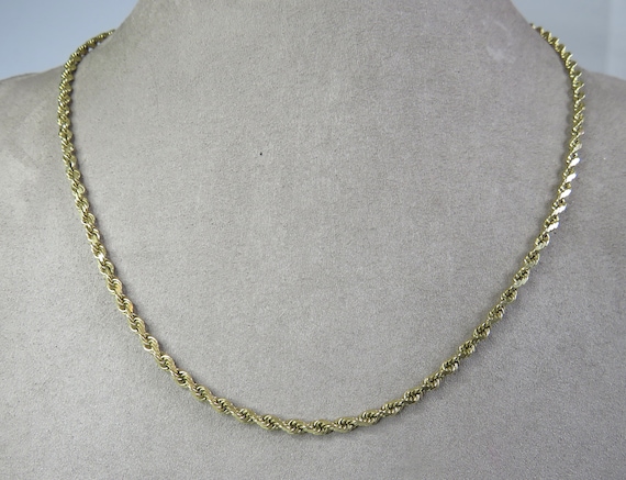 Beaded Chain Necklace 10K Yellow Gold 17