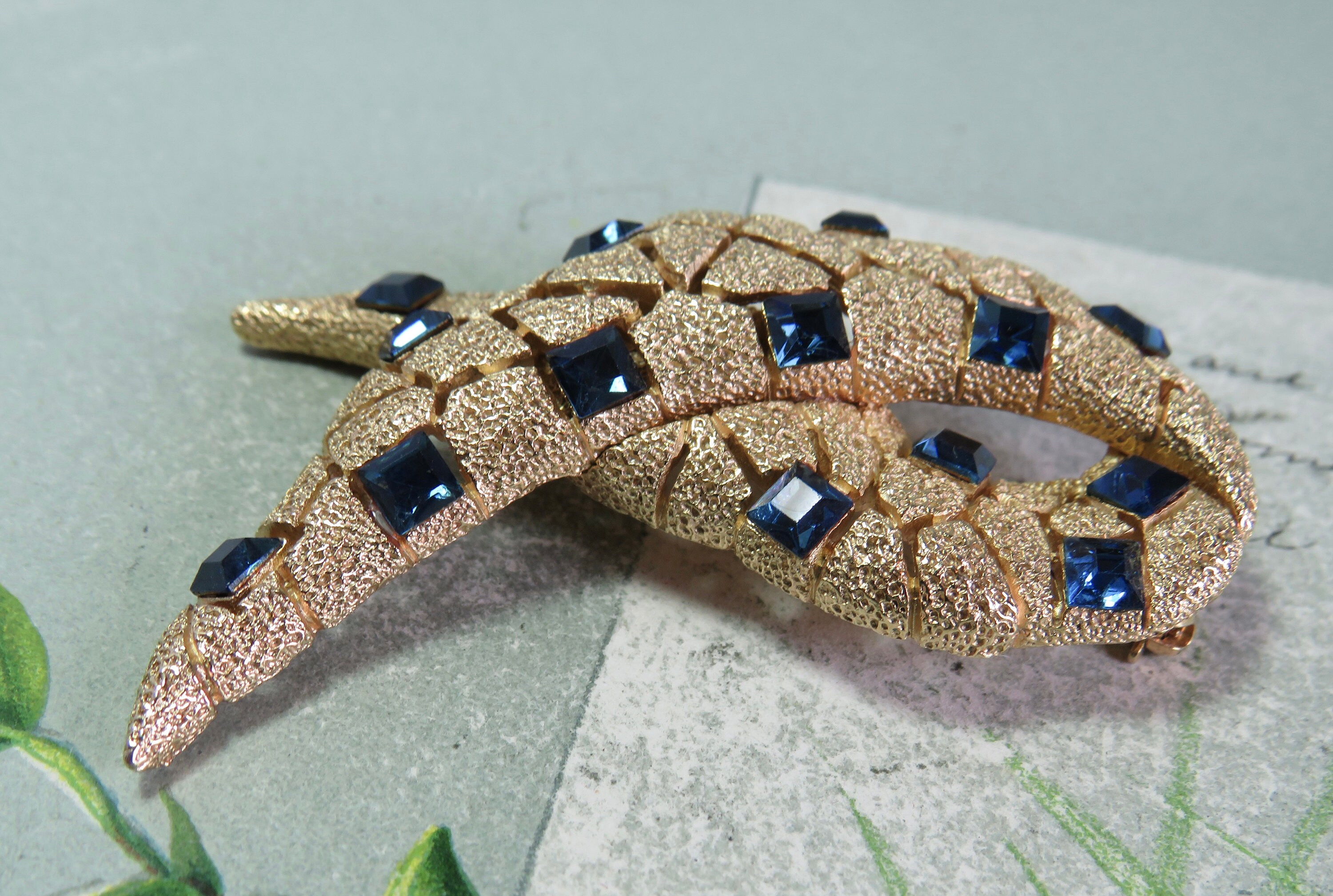 ヴィンテージ TRIFARI ブレスレット青石 Vintage trifari sapphire blue - Gem