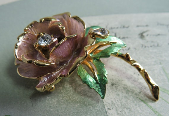 GRAZIANO Signed 1997 England's Rose Brooch.   WAB8 - image 1