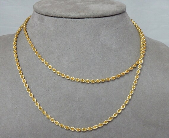 14k Gold 30 Twisted Silk Rope Chain 