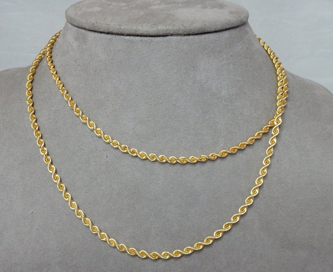 Silk rope gold clearance chain