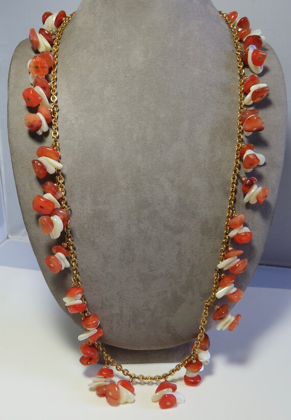 MIRIAM HASKELL Signed Mother of Pearl & Quartz Ch… - image 5