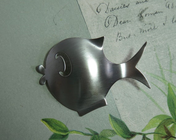 Sterling Silver Fish Brooch by BEAUCRAFT 925   UB… - image 2