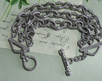 JUDITH RIPKA Signed Sterling Silver Three Strand Chain Bracelet    WV10