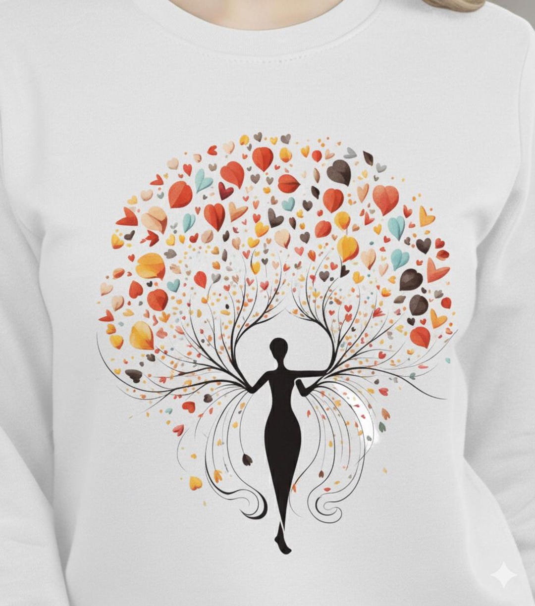 Vibrant Tree Woman T-shirt | Colorful Nature Art Design for Creative ...
