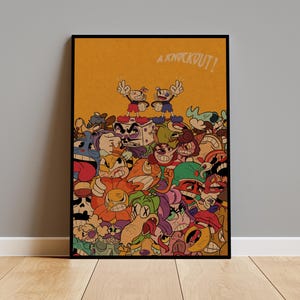 Cuphead Poster Print on Kraft Paper | Vintage Wall Art | Perfect for Home Decor, Cool Rooms & Unique Gifts