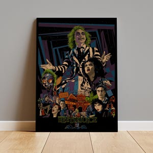 Beetlejuice Poster Print on Kraft Paper | Vintage Wall Art | Perfect for Home Decor, Cool Rooms & Unique Gifts